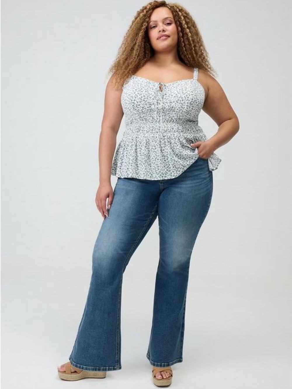 Torrid Luxe Slim Boot Jean Size 16 Plus-Size Mid Rise Jeans - Blue Stretch